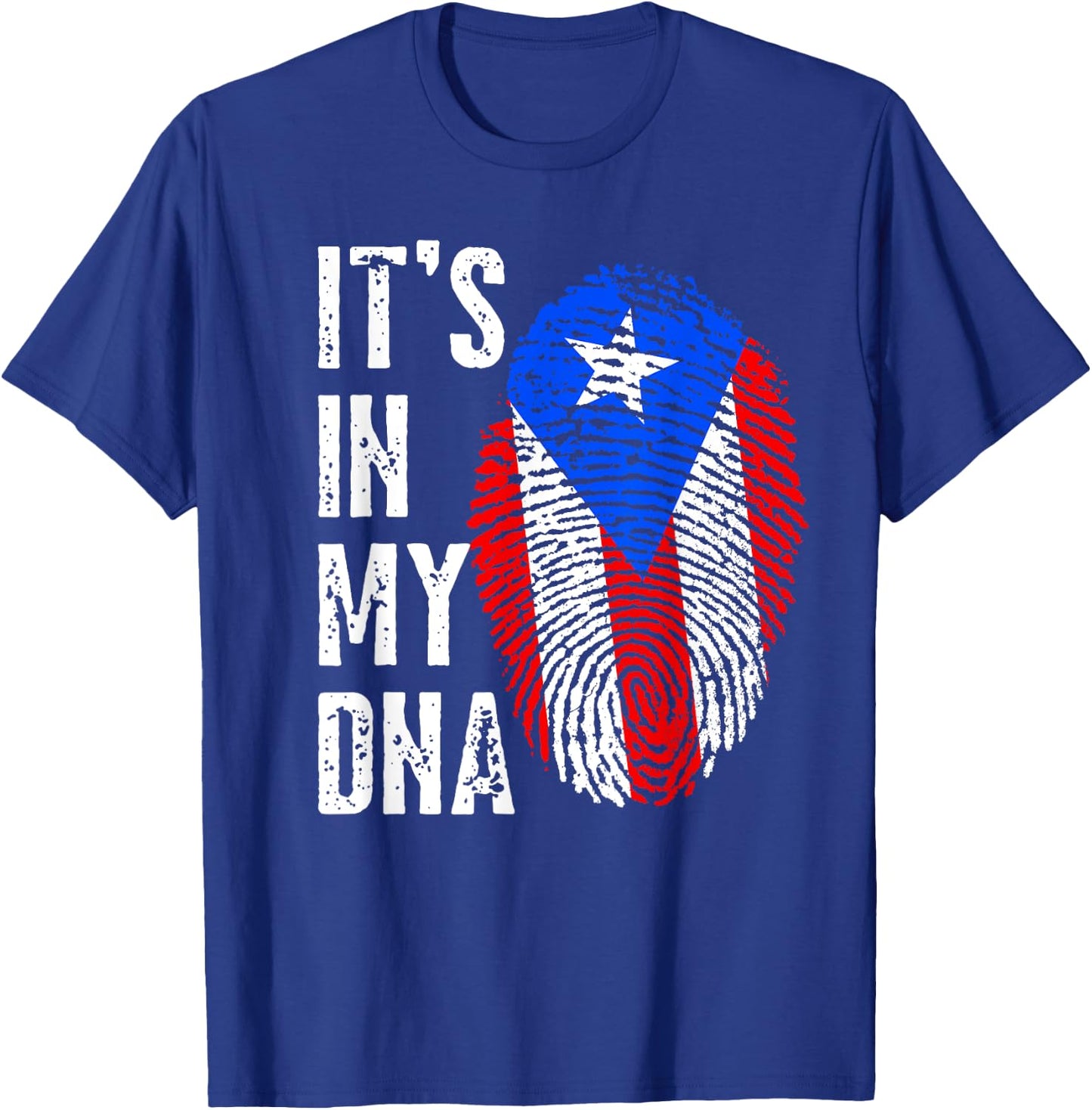 It's In My DNA Men Women Kids Puerto Rico Puerto Rican Flag T-Shirt - T-Shirt | Royal