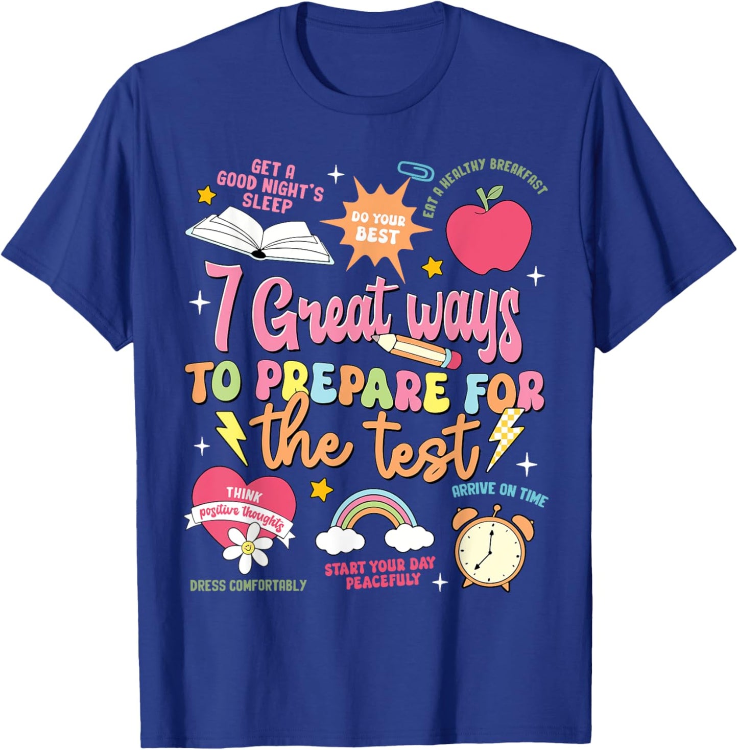 Funny Teacher Test Day Motivational Teacher Starr Testing Men Women Girls Kids T-Shirt - T-Shirt | Royal