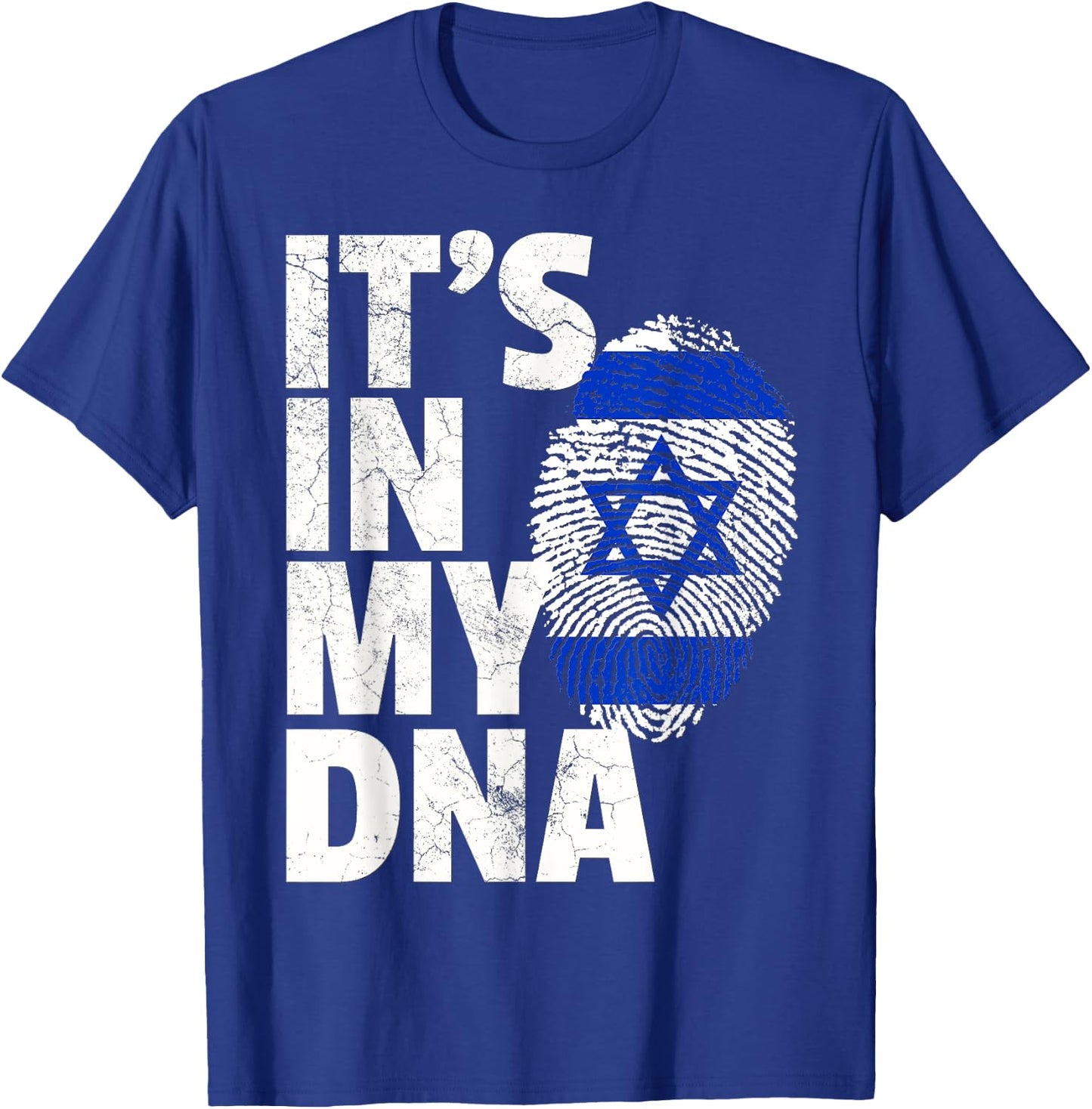 IT'S IN MY DNA Israeli Israel Flag National Pride Roots Gift T-Shirt - T-Shirt | Royal