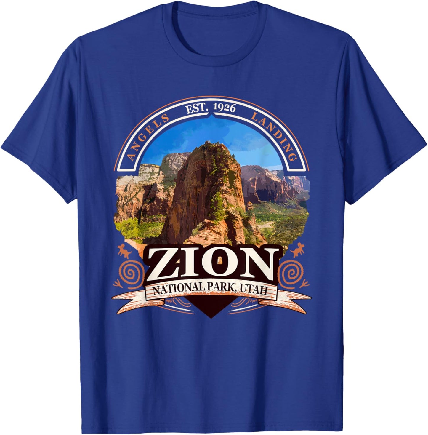 Angels Landing in Zion national park Utah T-Shirt - T-Shirt | Royal