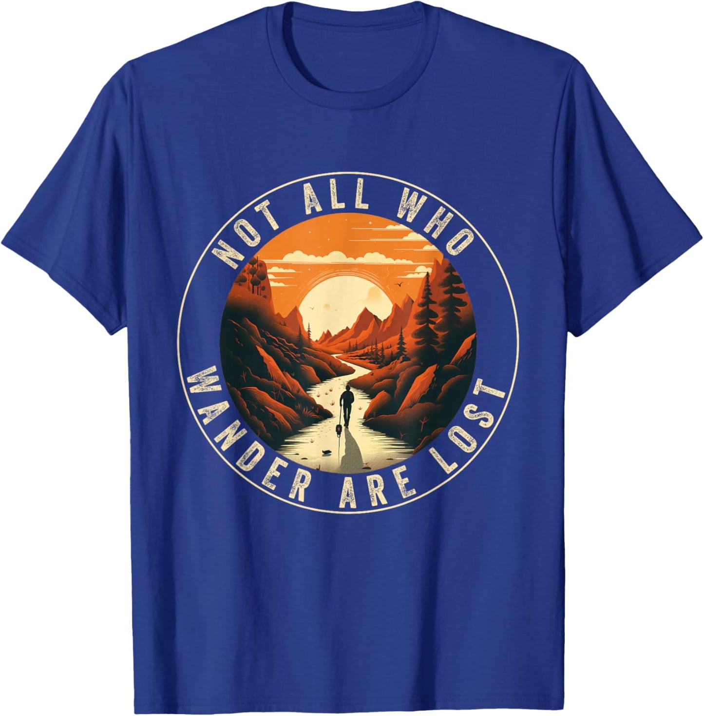 Hiking Women Nature outdoorsy Funny Hiker Hike Lover T-Shirt - T-Shirt | Royal