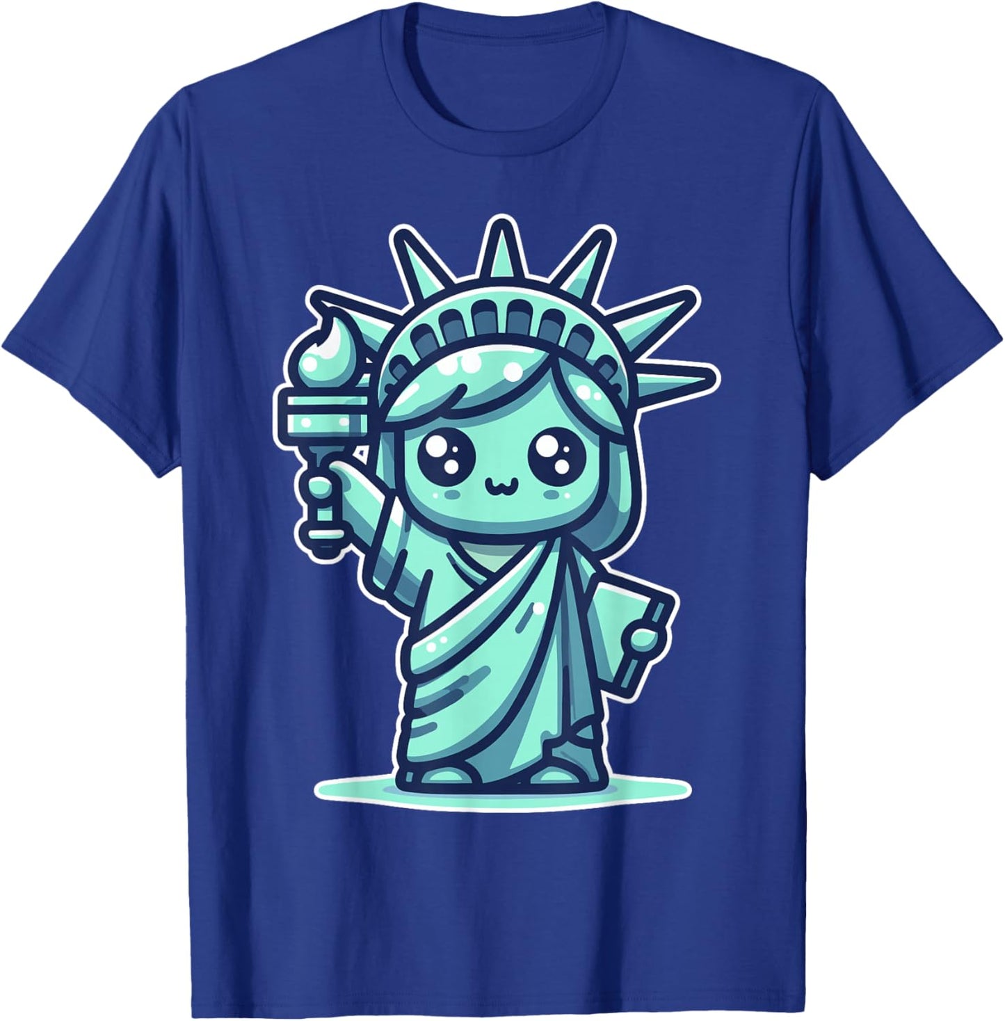 Cute Kawaii Statue of Liberty NYC New York City T-Shirt - T-Shirt | Royal