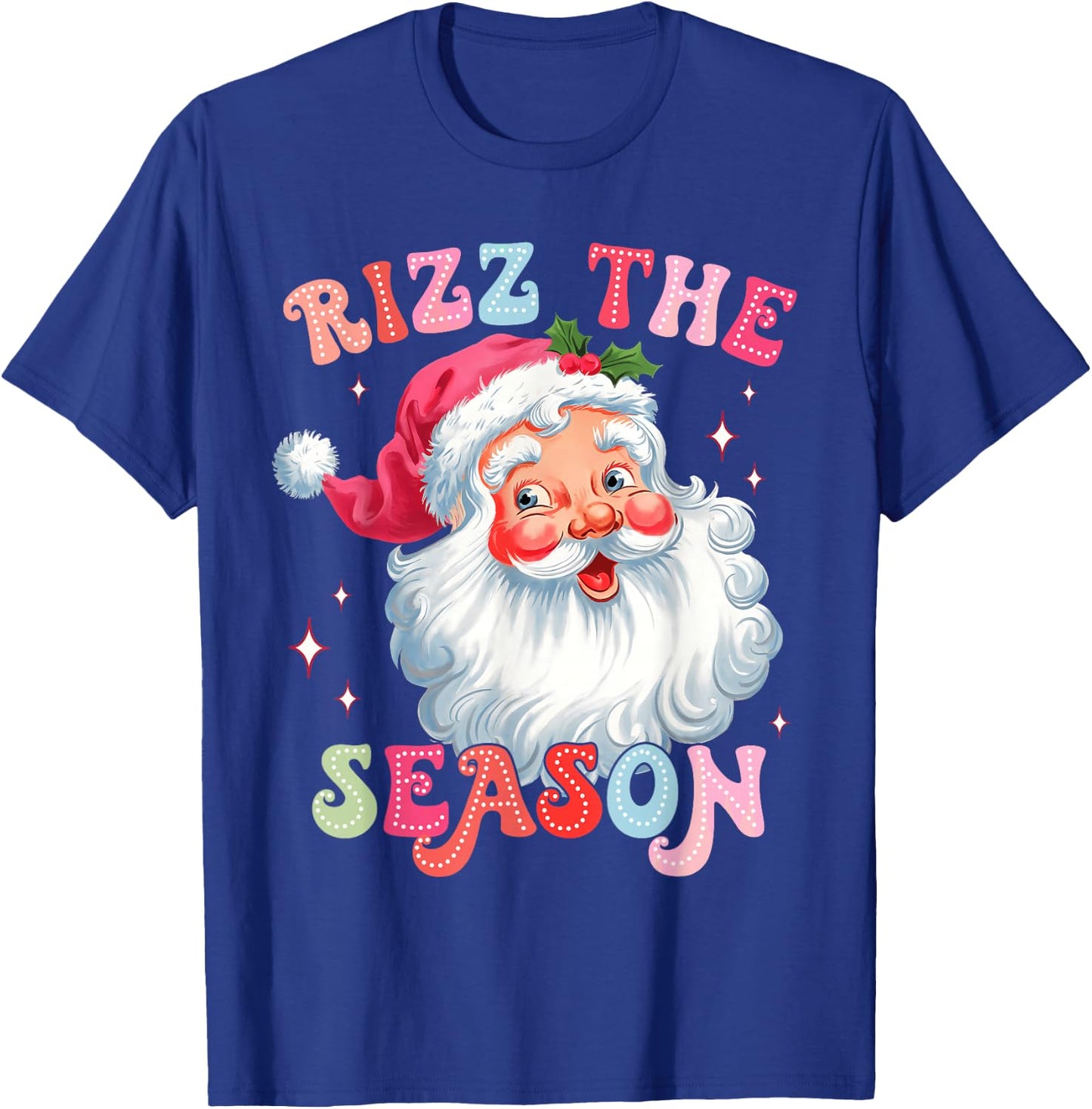 Rizz the Season Funny Christmas Rizzmas Santa Claus Rizzler T-Shirt - T-Shirt | Royal