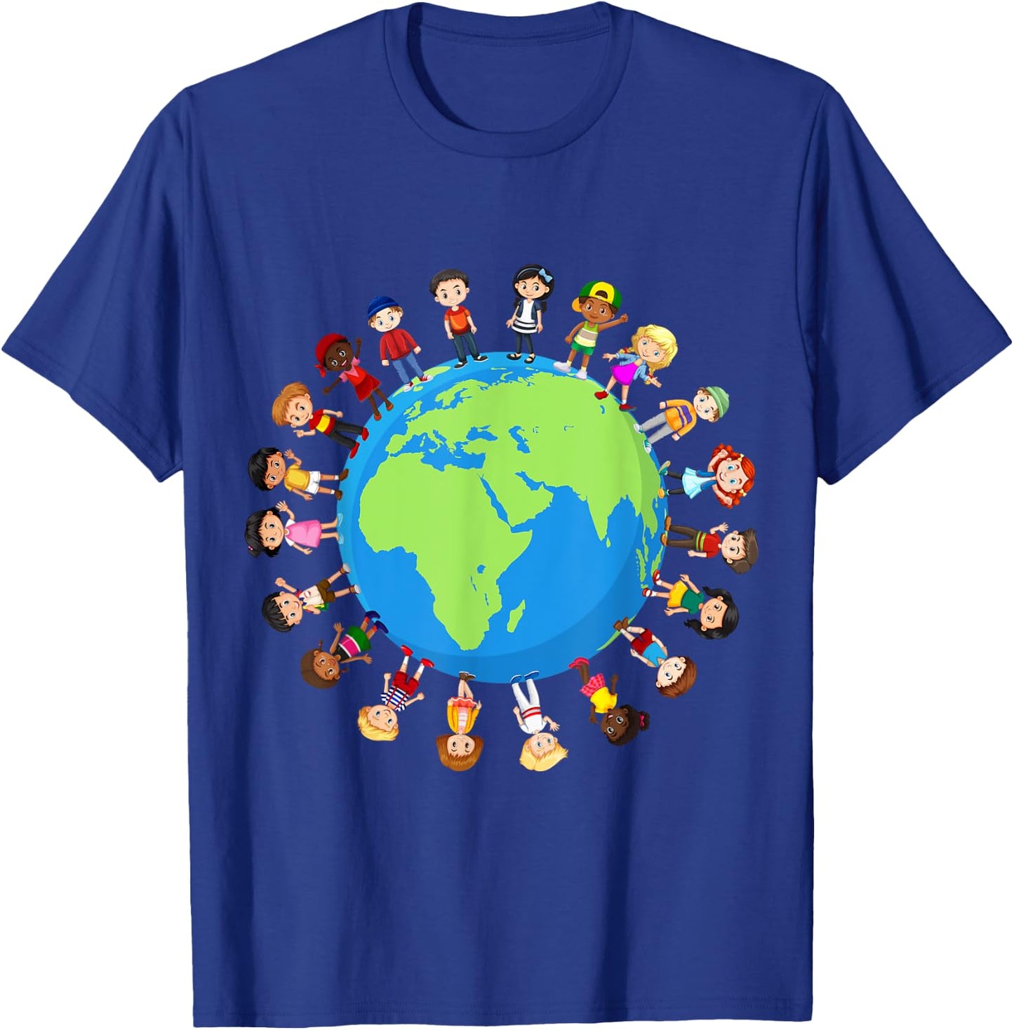 Earth Day Children Around the World Environmentalist T-Shirt - T-Shirt | Royal