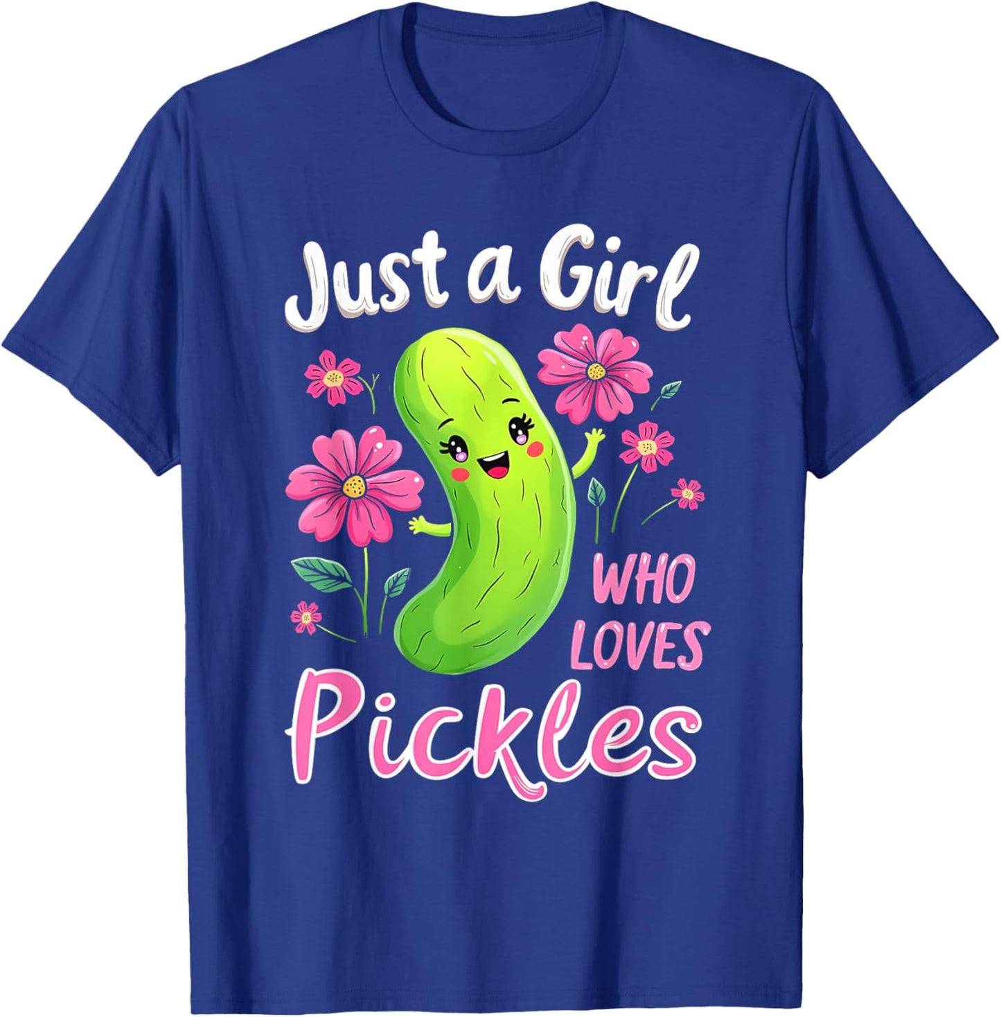 Just a Girl Who Loves Pickles Funny Toddler Pickle Costume T-Shirt - T-Shirt | Royal