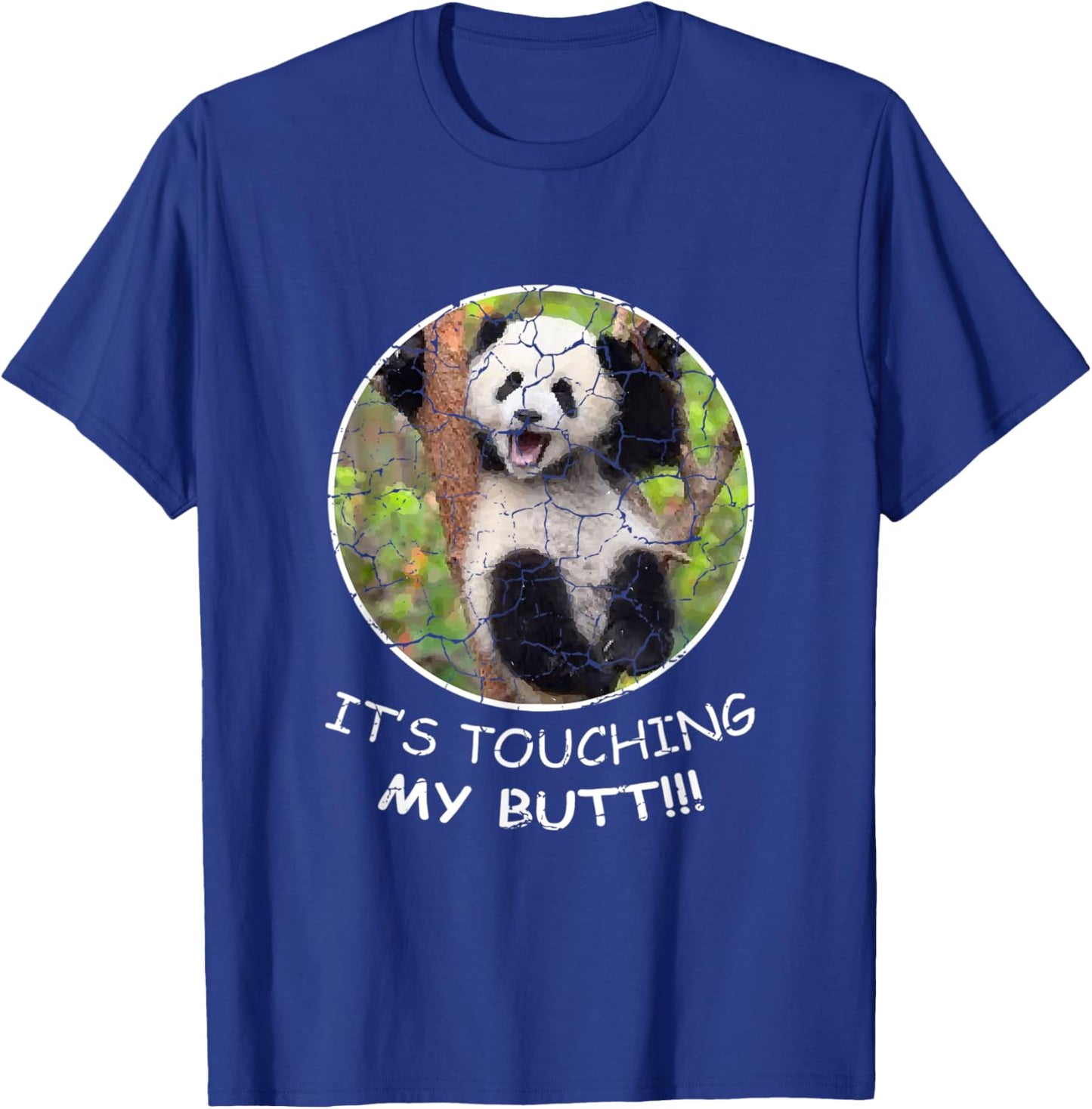 Touching Butt Nanny Panda T-Shirt - T-Shirt | Royal