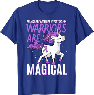 Pulmonary Arterial Hypertension Awareness Unicorn Lover Gift T-Shirt - T-Shirt | Royal