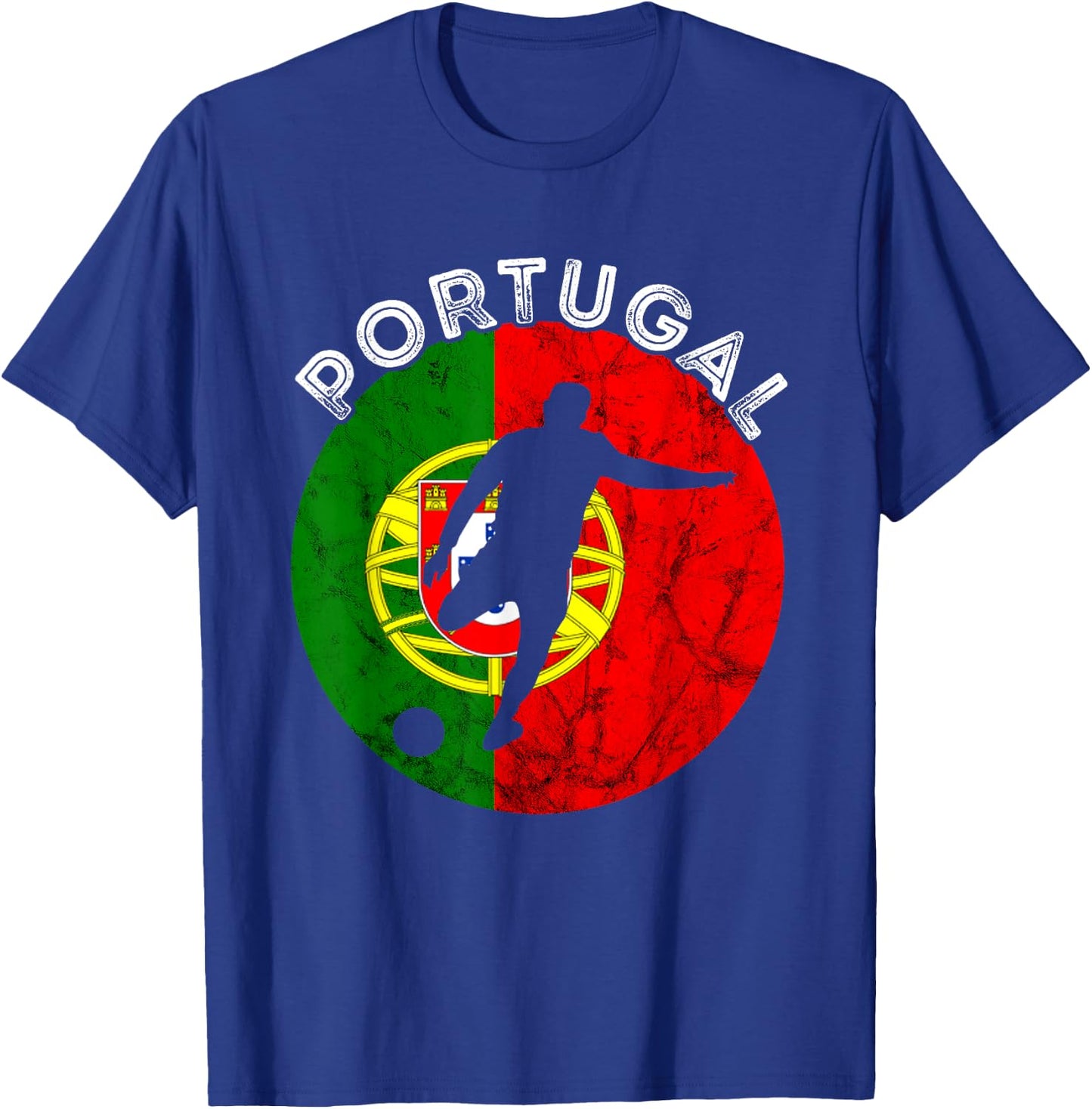 Portugal Flag Futebol Soccer Player Portuguese Pride T-Shirt - T-Shirt | Royal