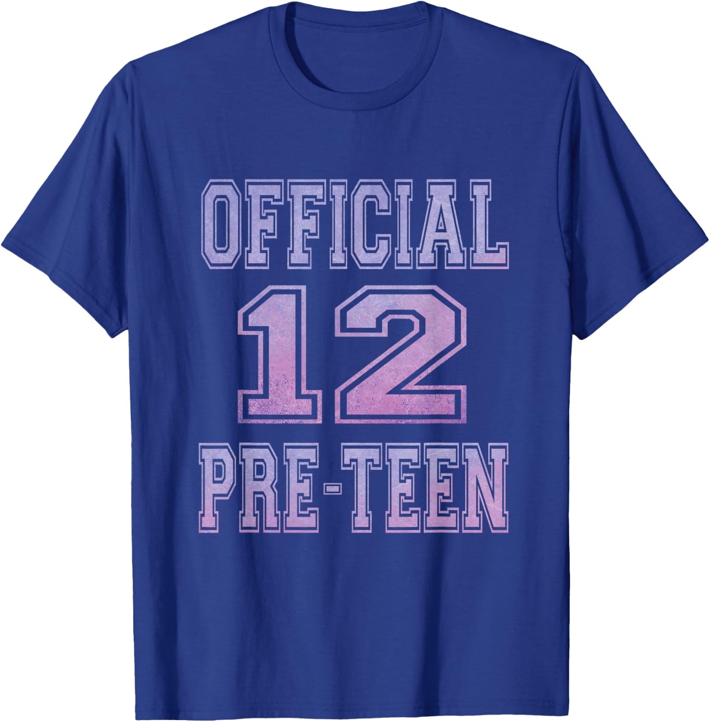 Official 12 Preteen Sweet 12th Birthday Gift Girls T-Shirt - T-Shirt | Royal