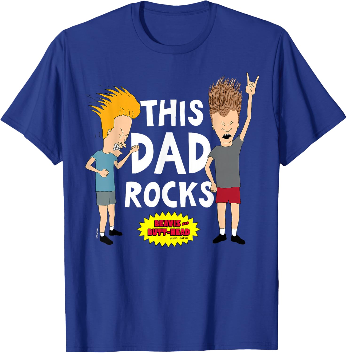 MTV - Beavis and Butthead This Dad Rocks T-Shirt - T-Shirt | Royal