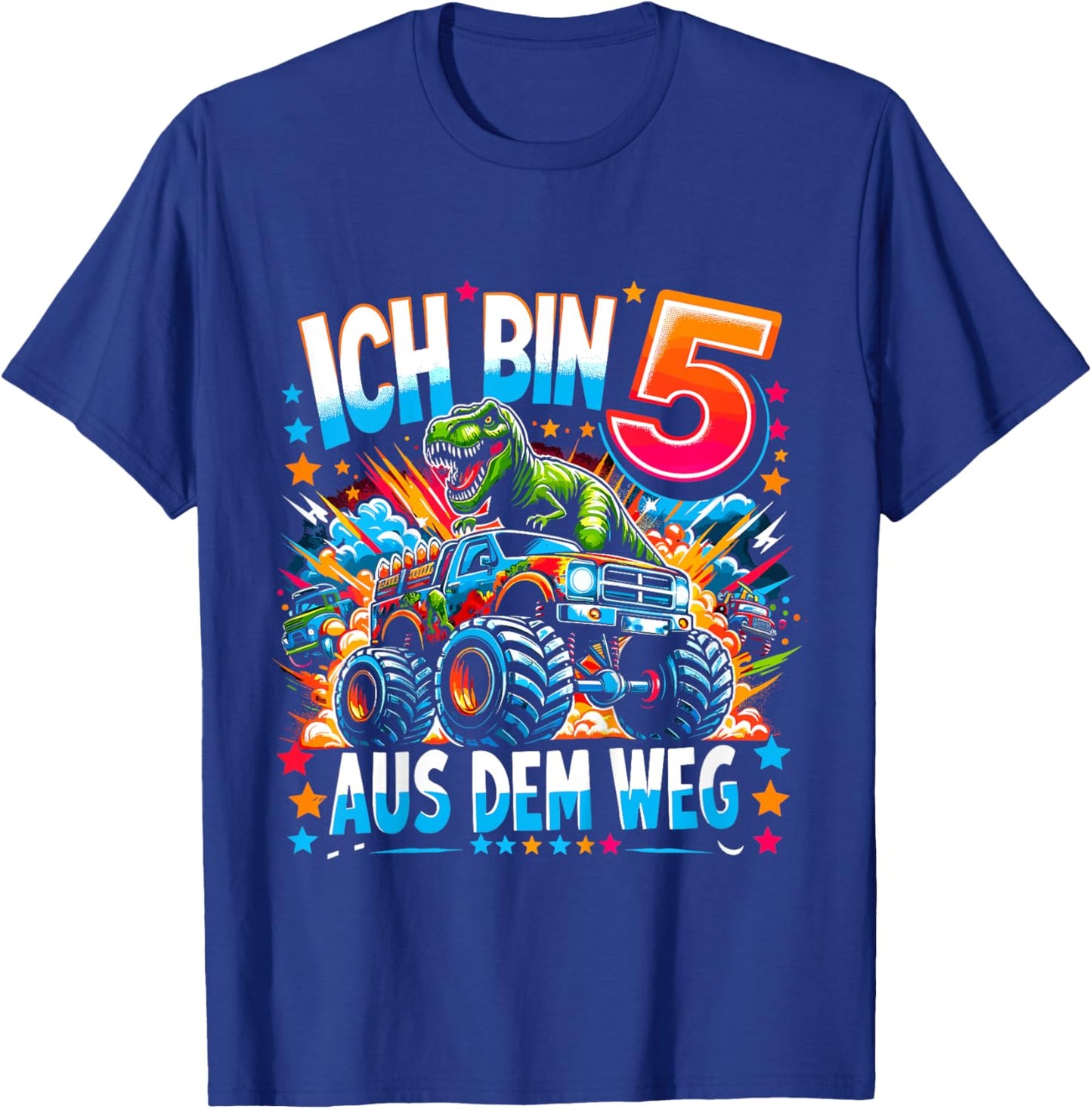 Kinder Ich Bin 5 5. Geburtstag Junge Fünf Jahre Jungs T-Shirt - T-Shirt | Royal