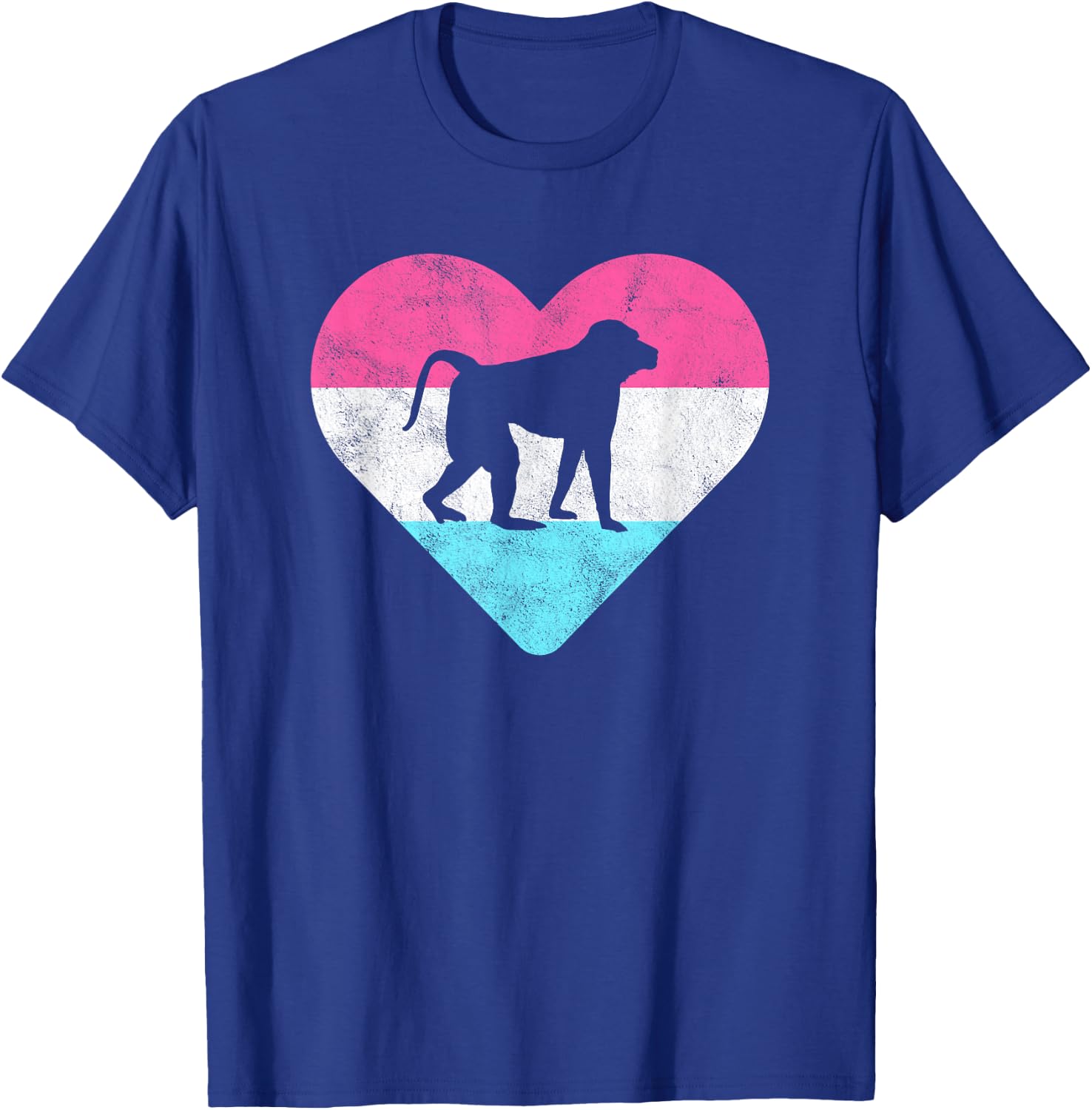 Retro Vintage Baboon Monkey Gift or Girls T-Shirt - T-Shirt | Royal