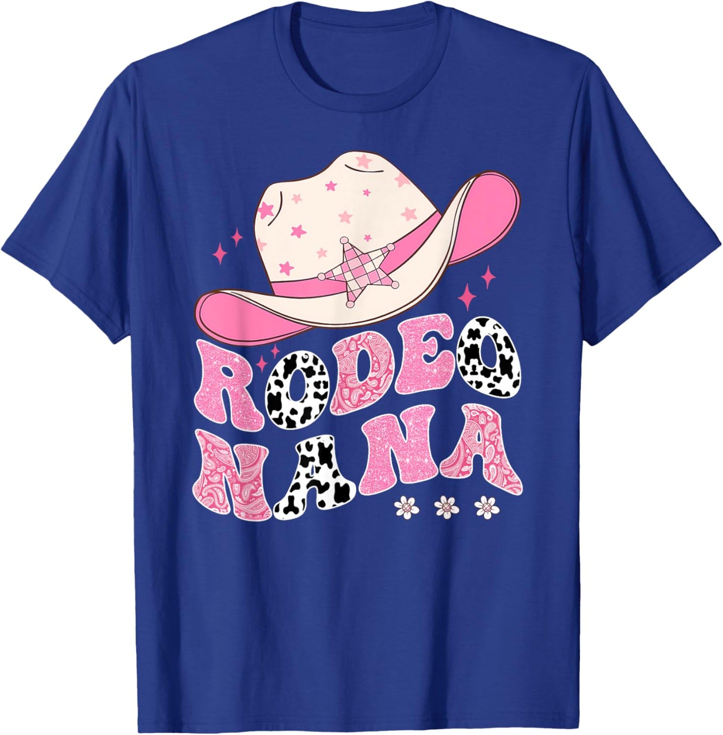 Rodeo Nana Pink CowGirl 1St Birthday Family Matching T-Shirt - T-Shirt | Royal