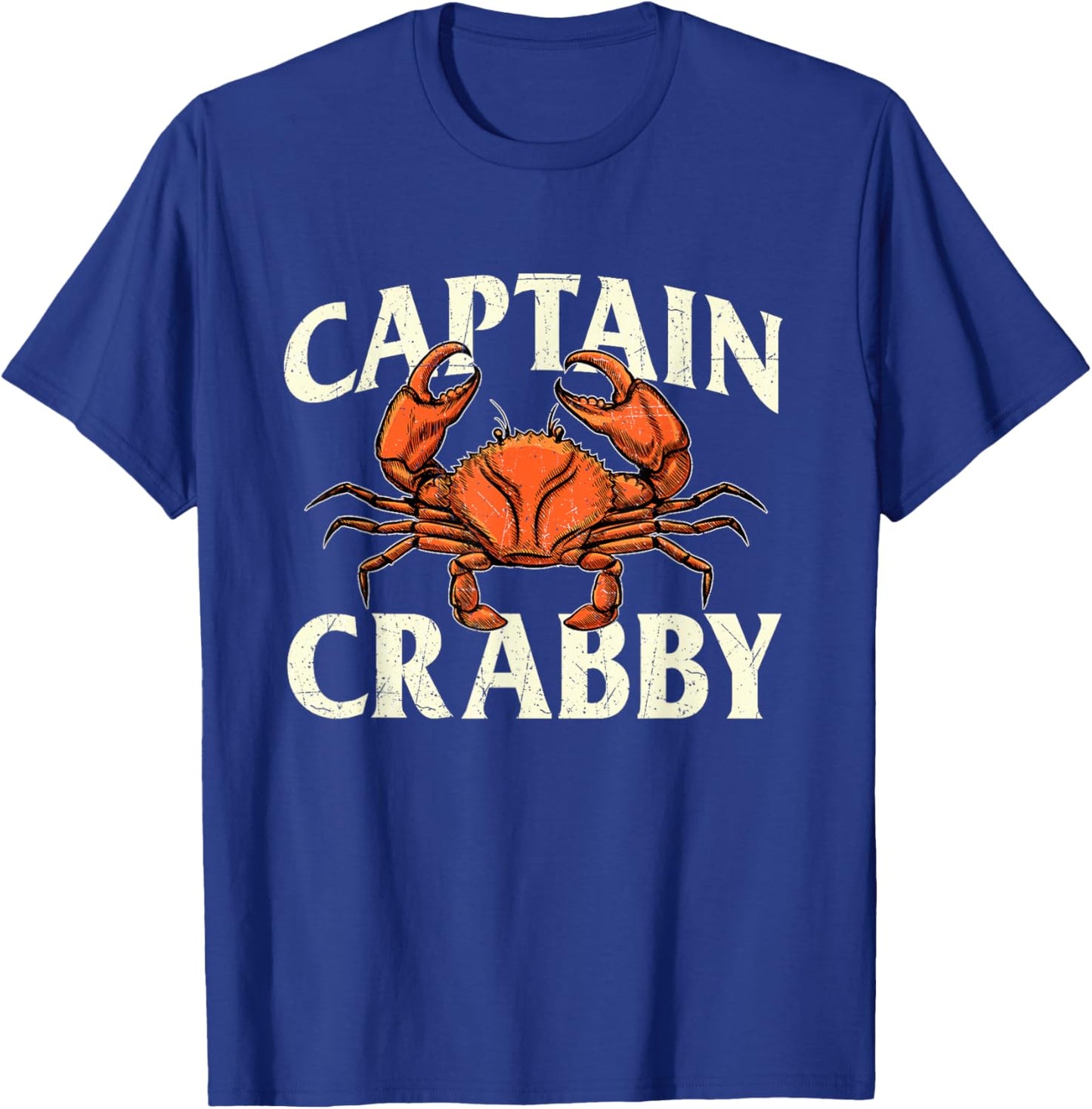 Captain Crabby - Crustacean Crabber Crabbing Seafood Lover T-Shirt - T-Shirt | Royal