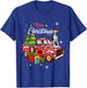 Great Dane Riding Red Truck Xmas Merry Christmas T-Shirt - T-Shirt | Royal