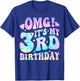 Tie Dye OMG It's My 3rd Birthday Girls Gifts 3 Year Old Bday T-Shirt - T-Shirt | Royal