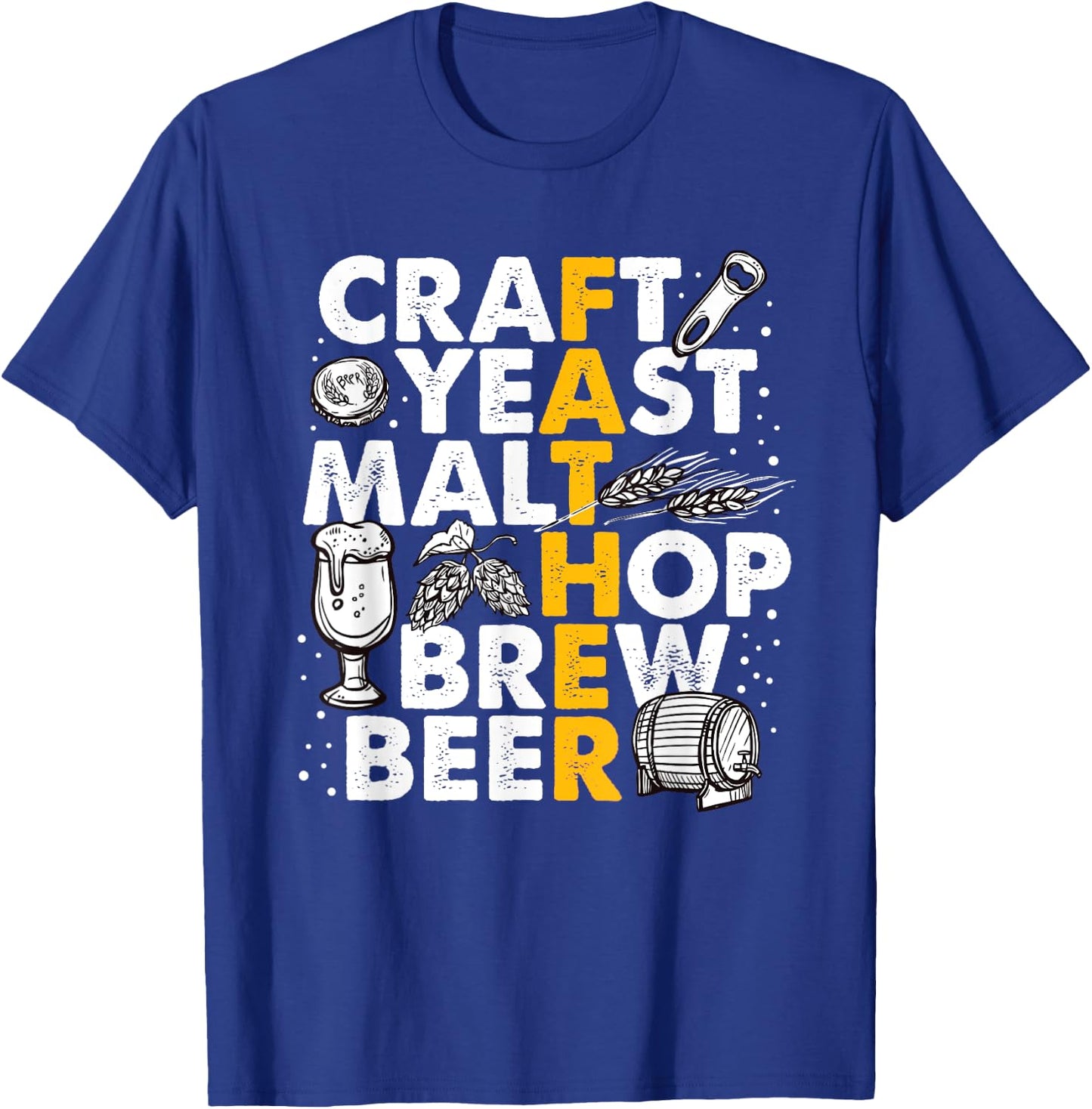 Brew Dad Beer Brewer Brewing Father Gift T-Shirt - T-Shirt | Royal