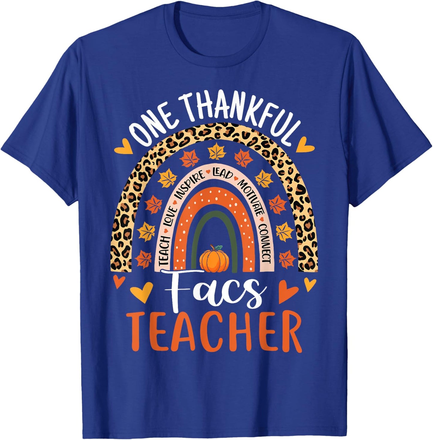 Thankful FACS Teacher Family and Consumer Science Teacher T-Shirt - T-Shirt | Royal