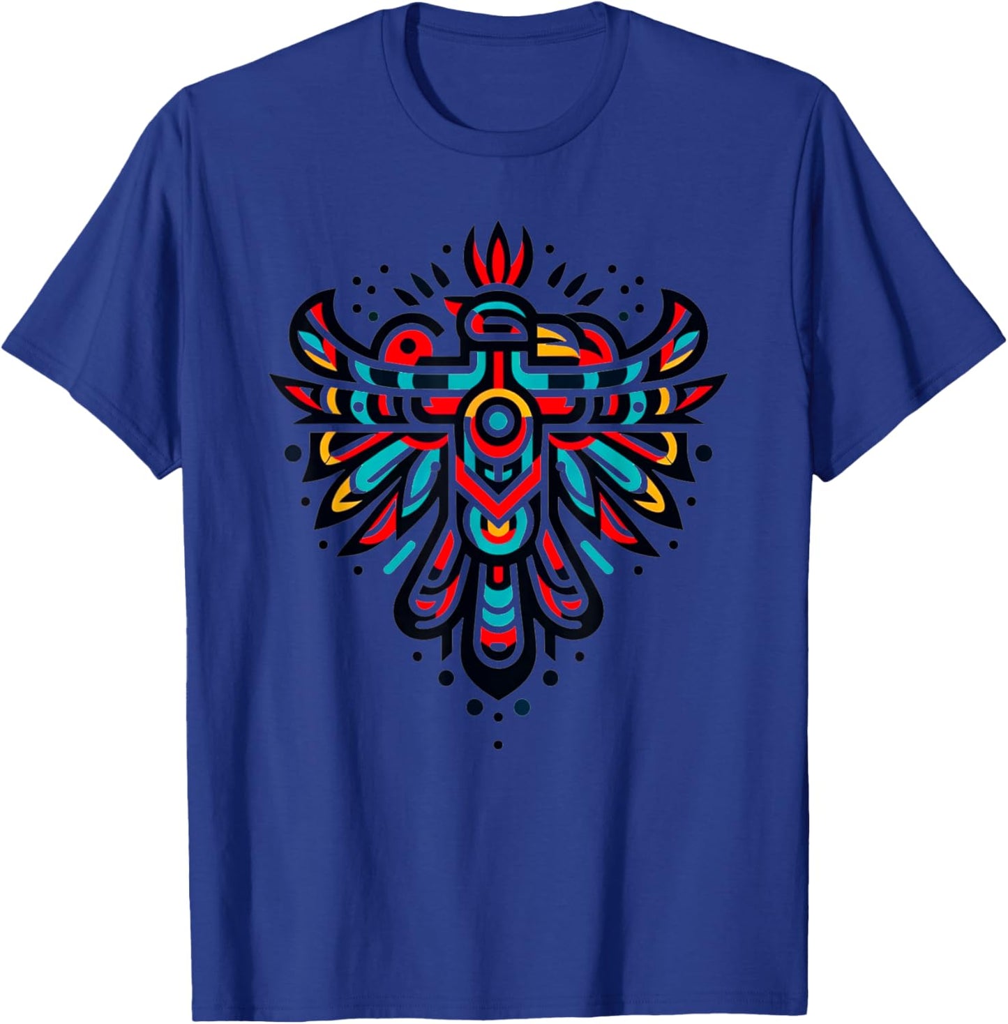 Thunderbird Native American Tribal Art T-Shirt - T-Shirt | Royal