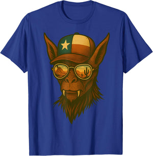 Texas Chupacabra Desert Reflection Mythical Cryptid Art T-Shirt - T-Shirt | Royal