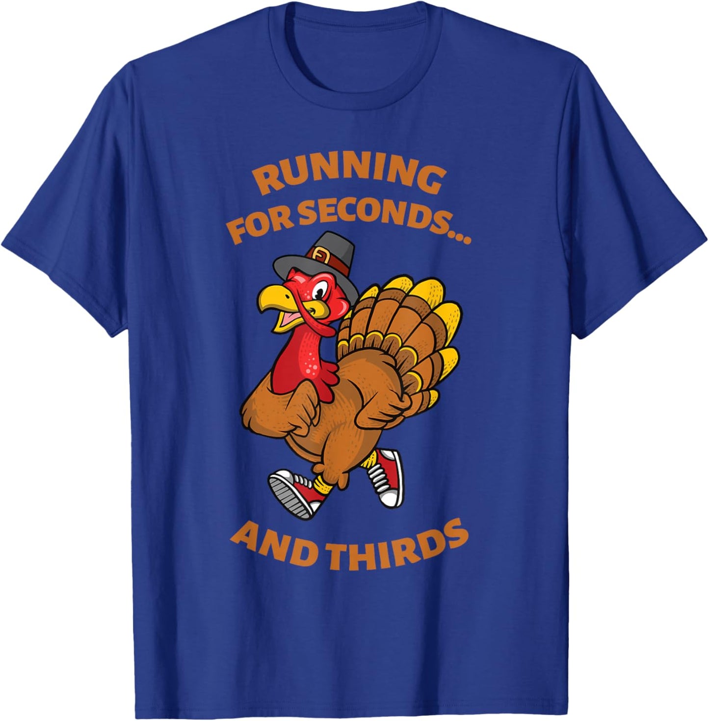Turkey Trot Thanksgiving Run Matching Clothing Co Women's Black Thanksgiving Themed Novelty T-Shirt - T-Shirt | Royal