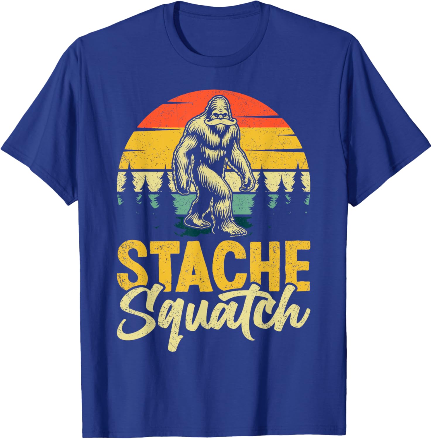 Stache Squatch T-Shirt - T-Shirt | Royal