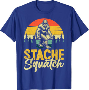 Stache Squatch T-Shirt - T-Shirt | Royal