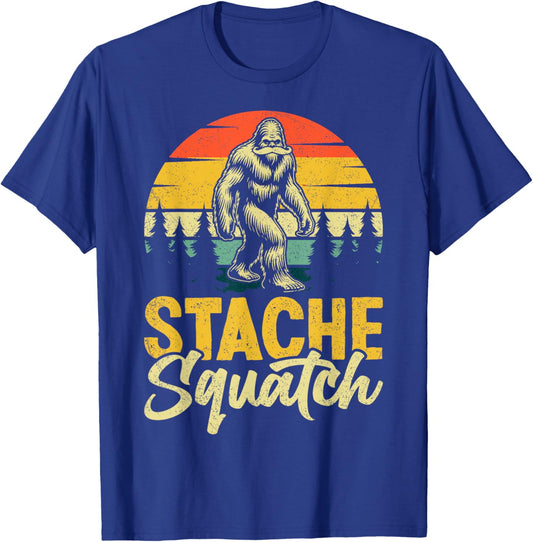 Stache Squatch T-Shirt - T-Shirt | Royal