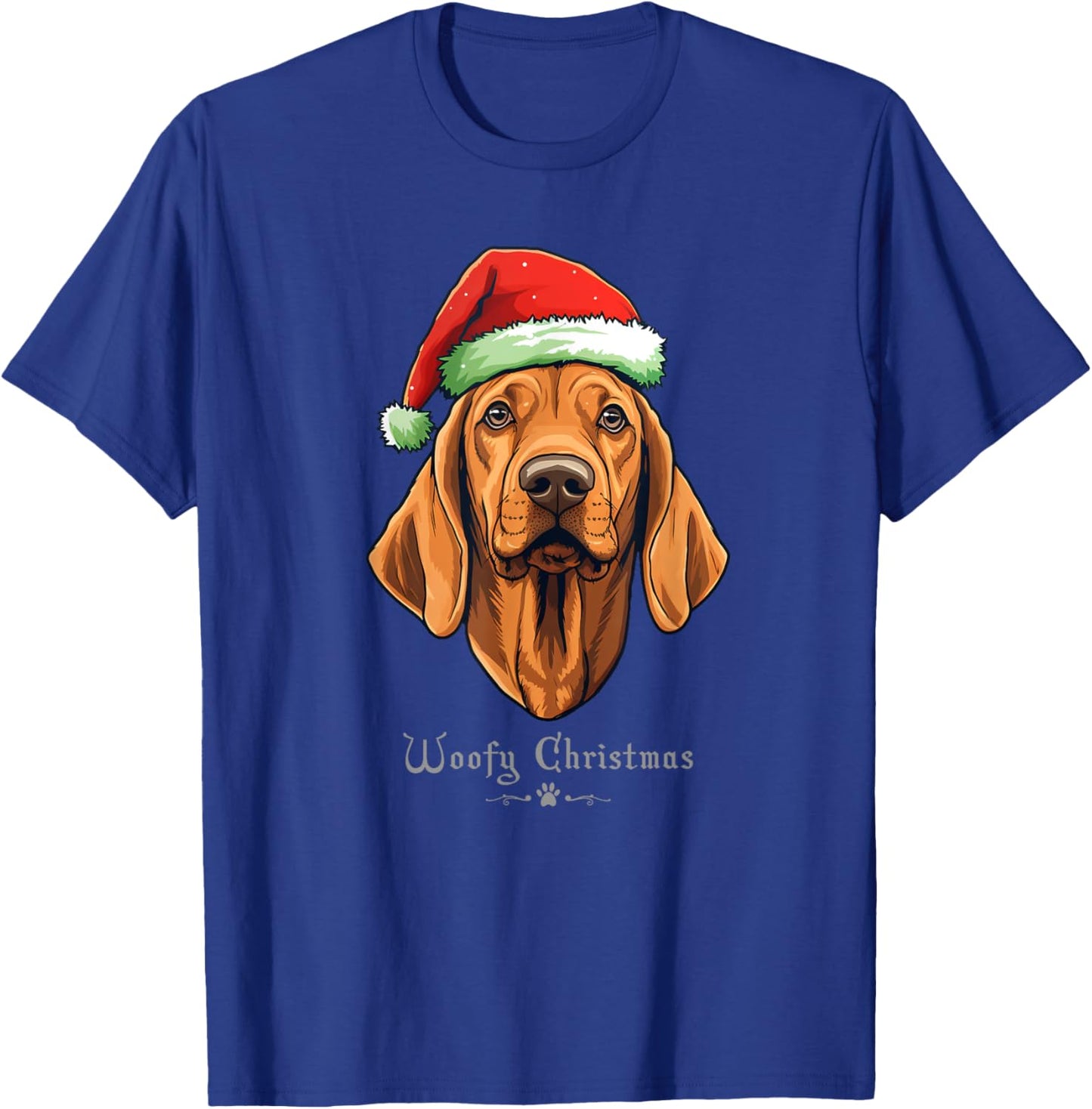 Redbone Coonhound Dog Funny Woofy Christmas Simple Design Women Kids T-Shirt - T-Shirt | Royal