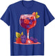 Glass of Wine and Berries Drinking Lover Design T-Shirt - T-Shirt | Royal