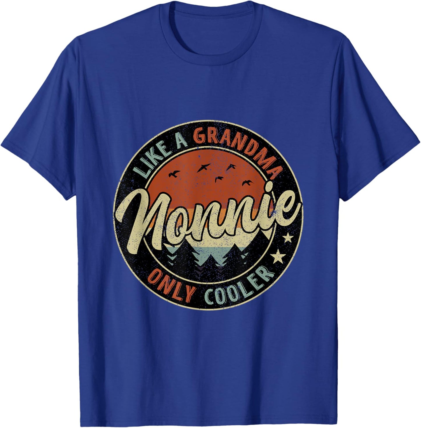Nonnie Like A Grandma Only Cooler Retro Mother's Day T-Shirt - T-Shirt | Royal
