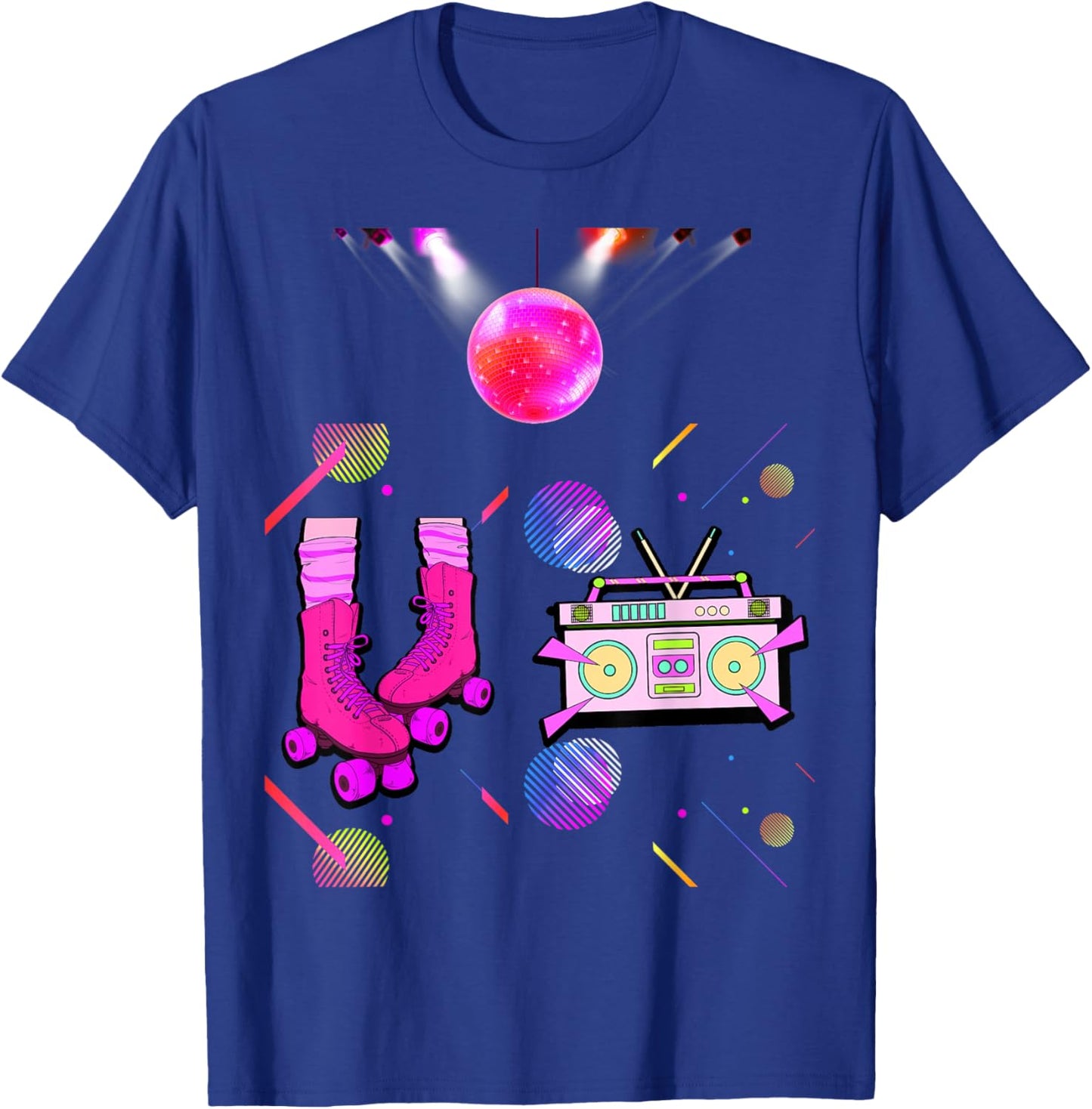 Retro Rollerskate Funny 80's Roller Disco Skating Girl Gifts T-Shirt - T-Shirt | Royal