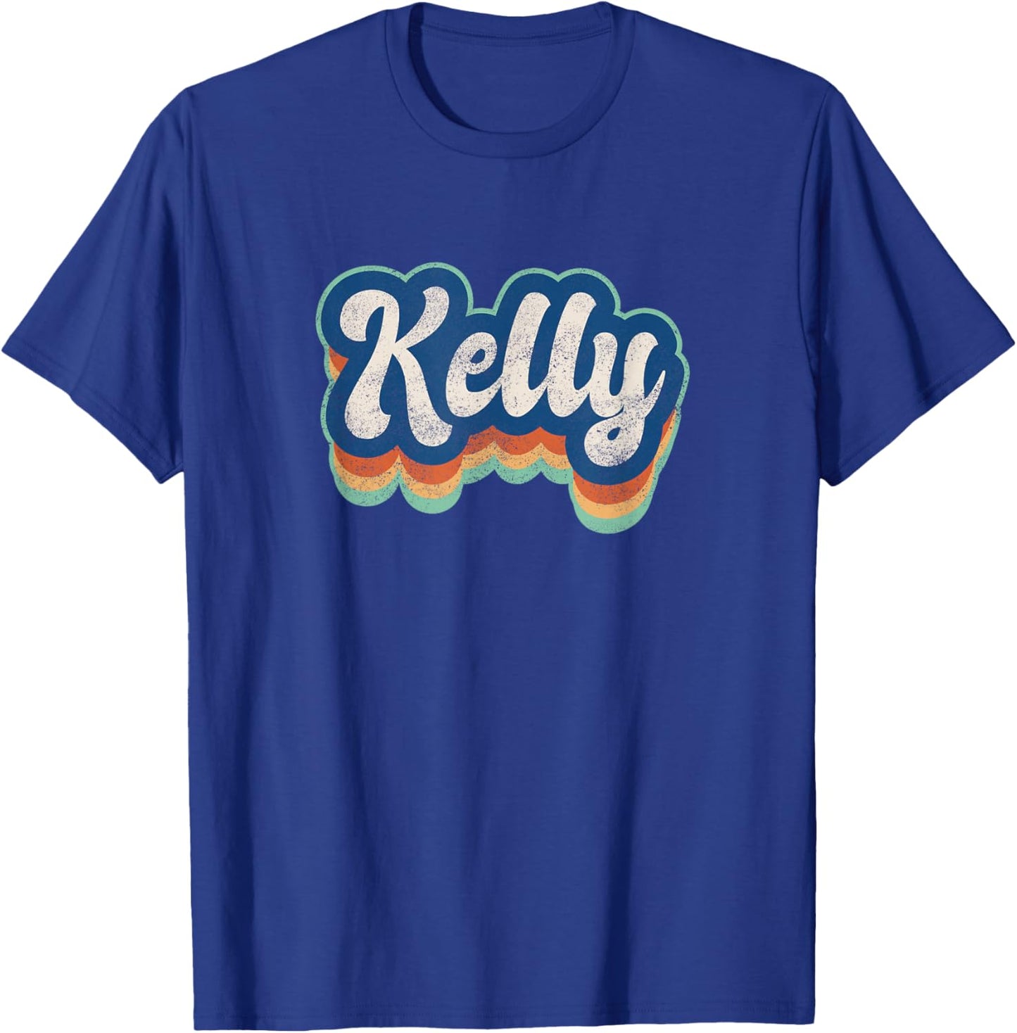 Kelly First Name Girl Vintage Style 70s 80s Personalized T-Shirt - T-Shirt | Royal