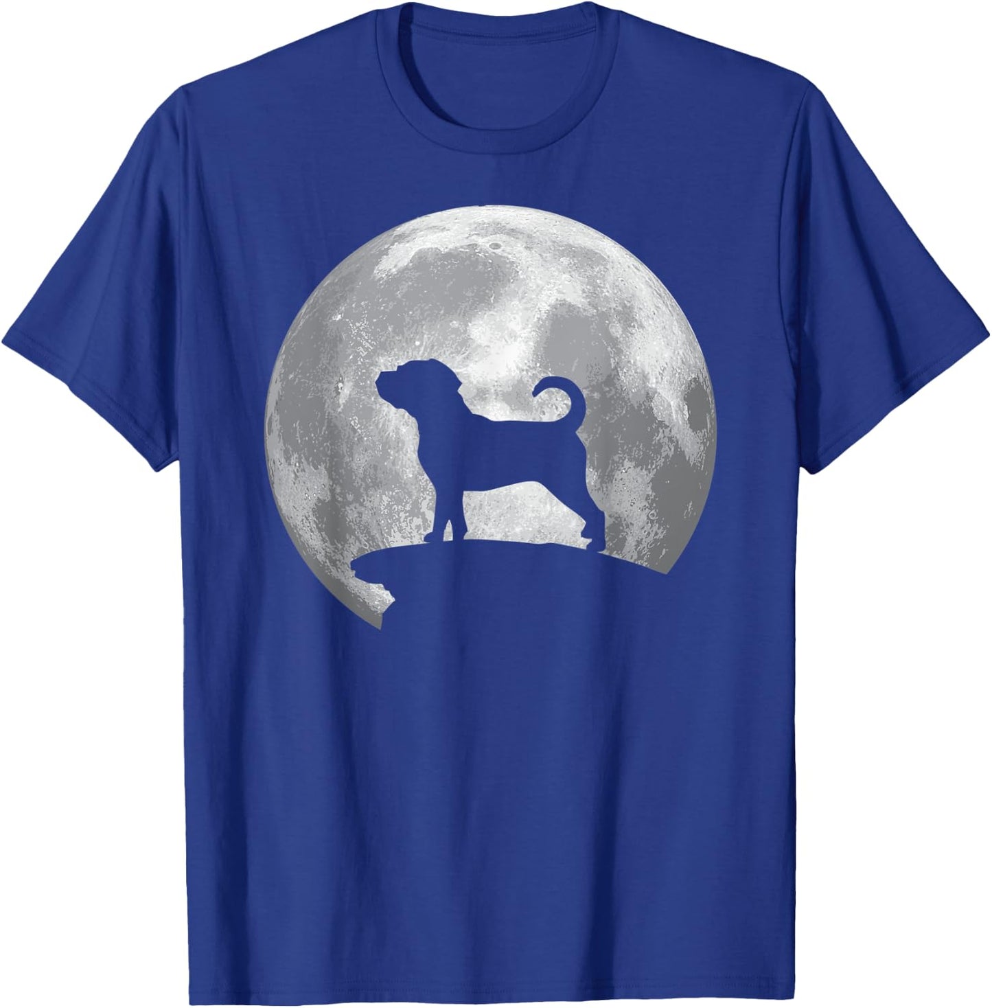 CHUG Dog And Moon Vintage Halloween Costume Men Women Kids T-Shirt - T-Shirt | Royal