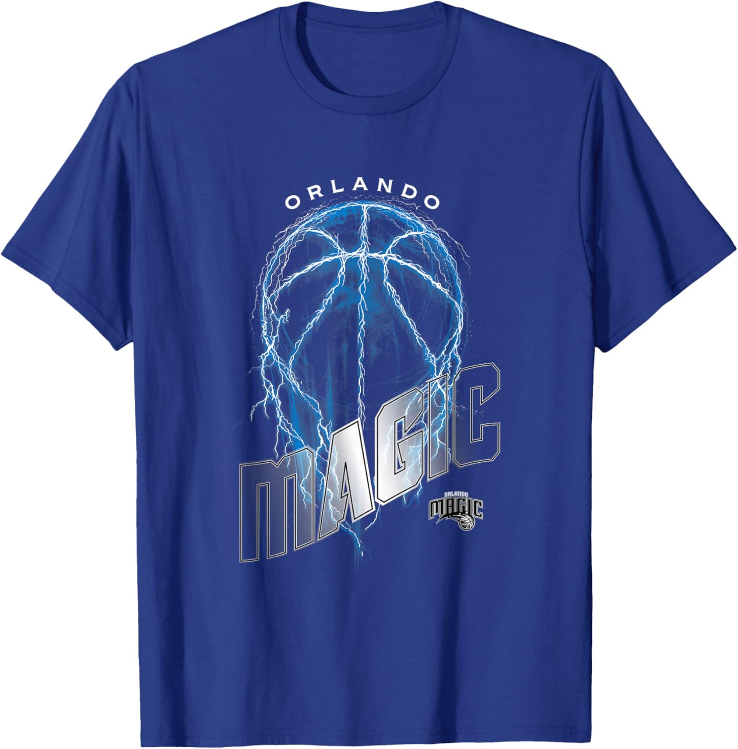 NBA Orlando Magic Lightning Bolt Basketball Logo T-Shirt - T-Shirt | Royal