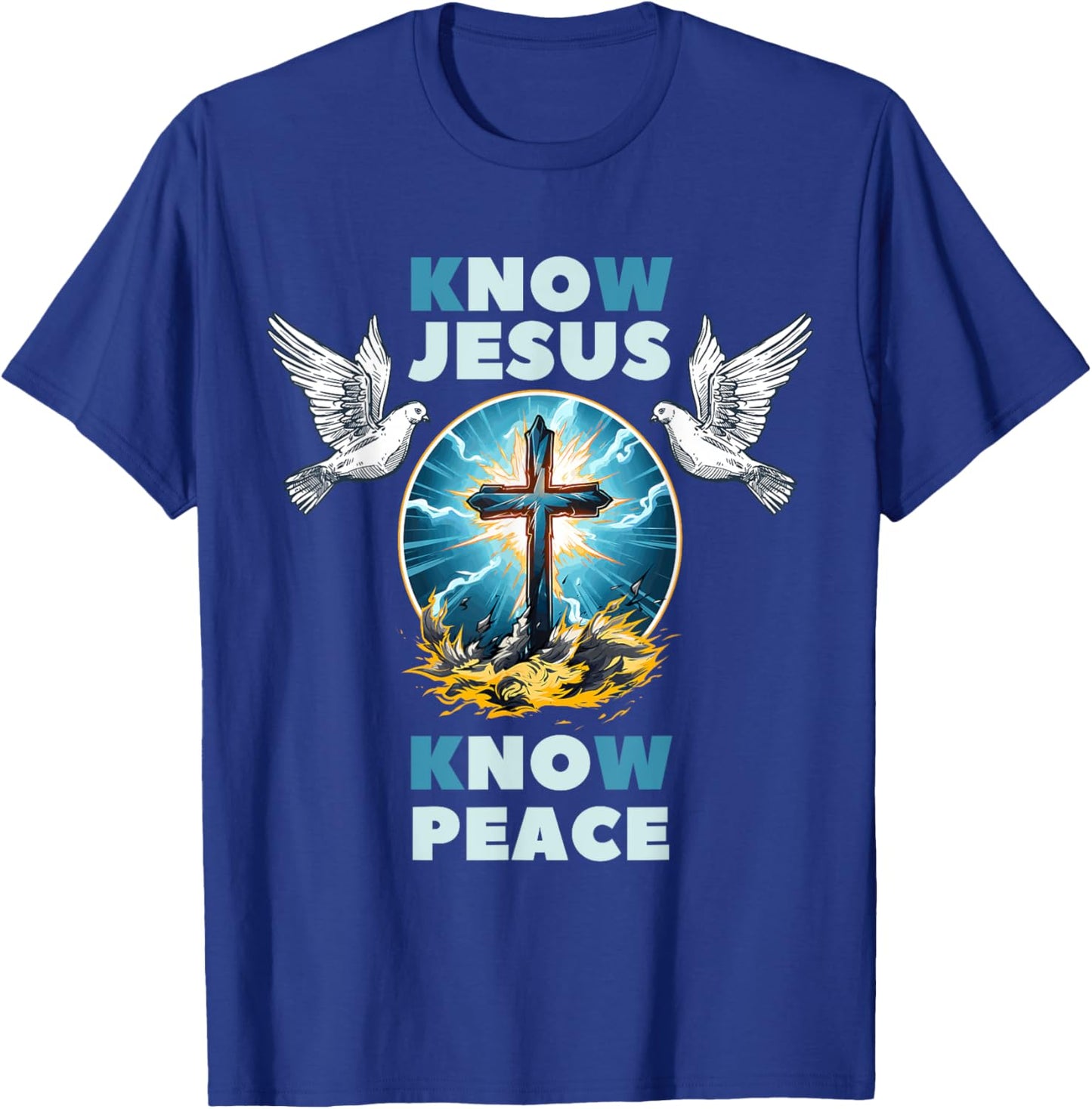 No Jesus No Peace Spiritually Focused Christianity T-Shirt - T-Shirt | Royal
