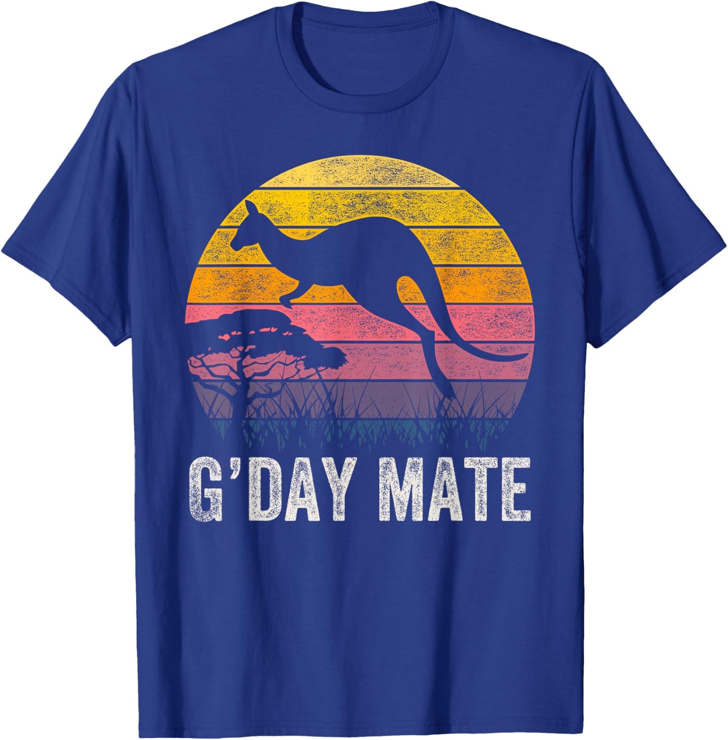 Australia G'Day Mate Shirt Funny Kangaroo Australian Symbol T-Shirt - T-Shirt | Royal
