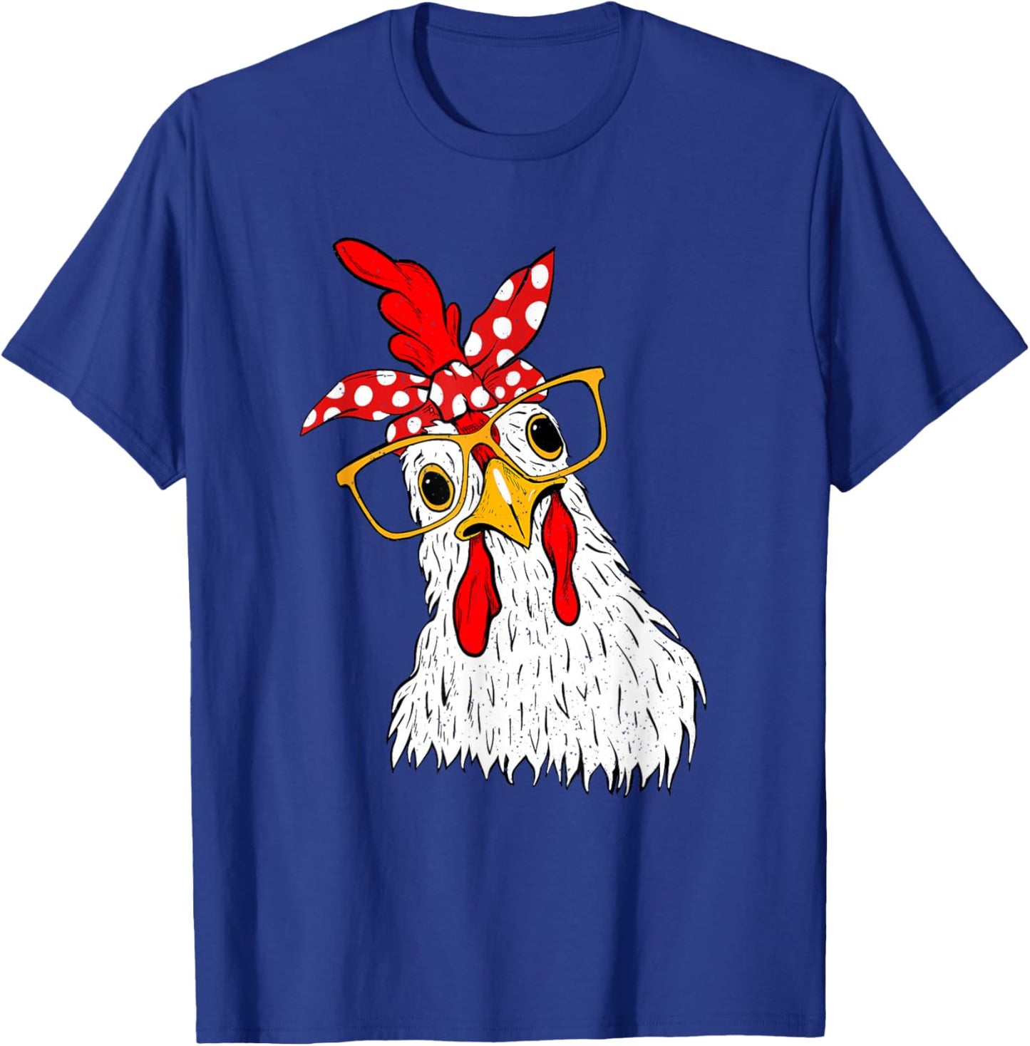 Chicken Bandana Girl - Poultry Owner Rancher Farmer Backyard T-Shirt - T-Shirt | Royal