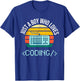 Just A Boy Who Loves Coding Computer Funny T-Shirt - T-Shirt | Royal