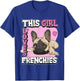 Kids Frenchie Quote This Girl Loves Frenchies French Bulldog T-Shirt - T-Shirt | Royal