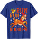 Run Run Rudolph Christmas 5K 10K Holiday Team Running T-Shirt - T-Shirt | Royal