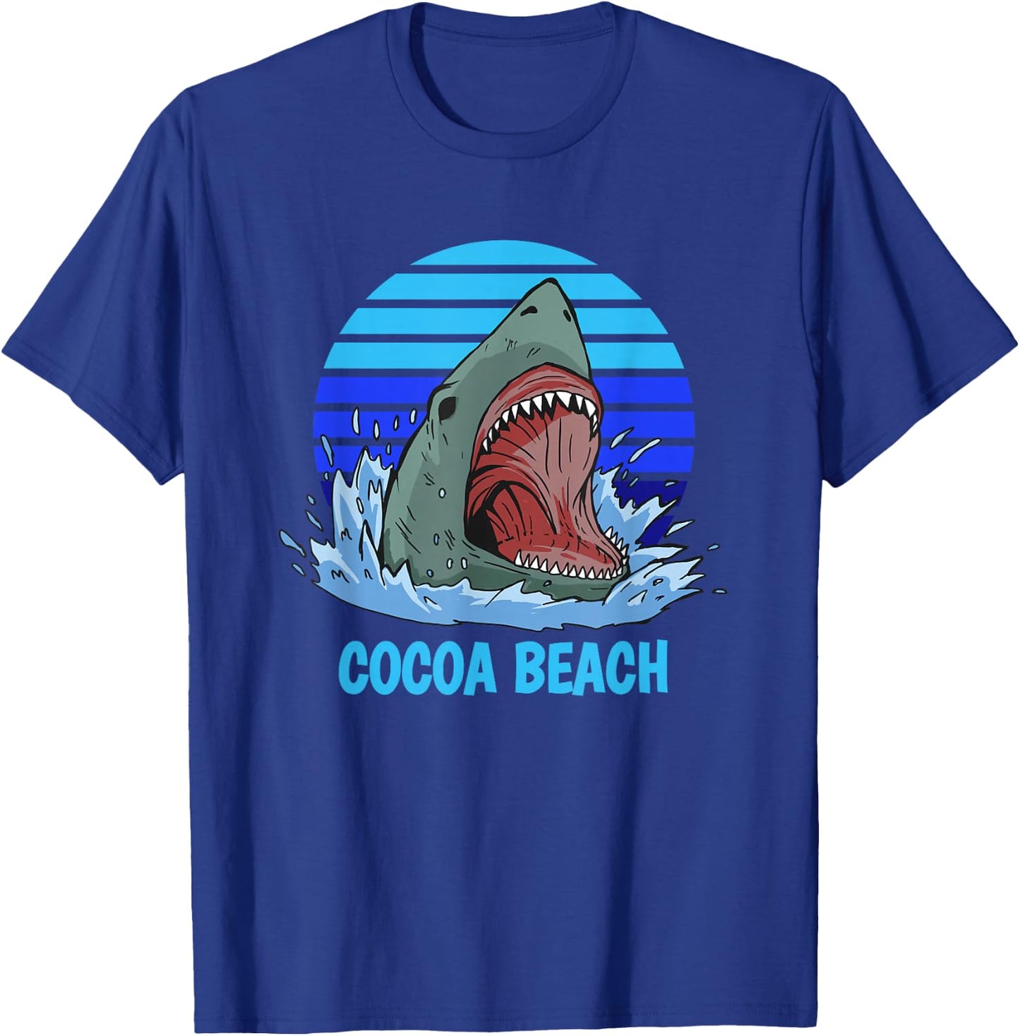 Cocoa Beach Vacation Shark Theme T-Shirt - T-Shirt | Royal