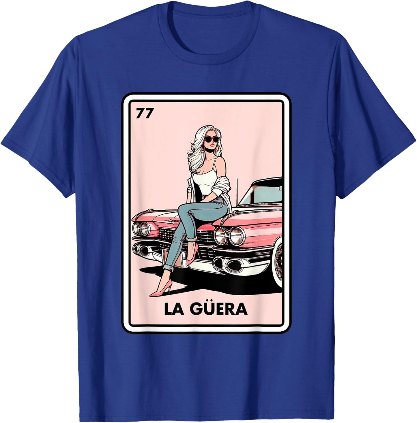 Mexican Chicana Chingona Girls La Guera Mexican Bingo Card T-Shirt - T-Shirt | Royal