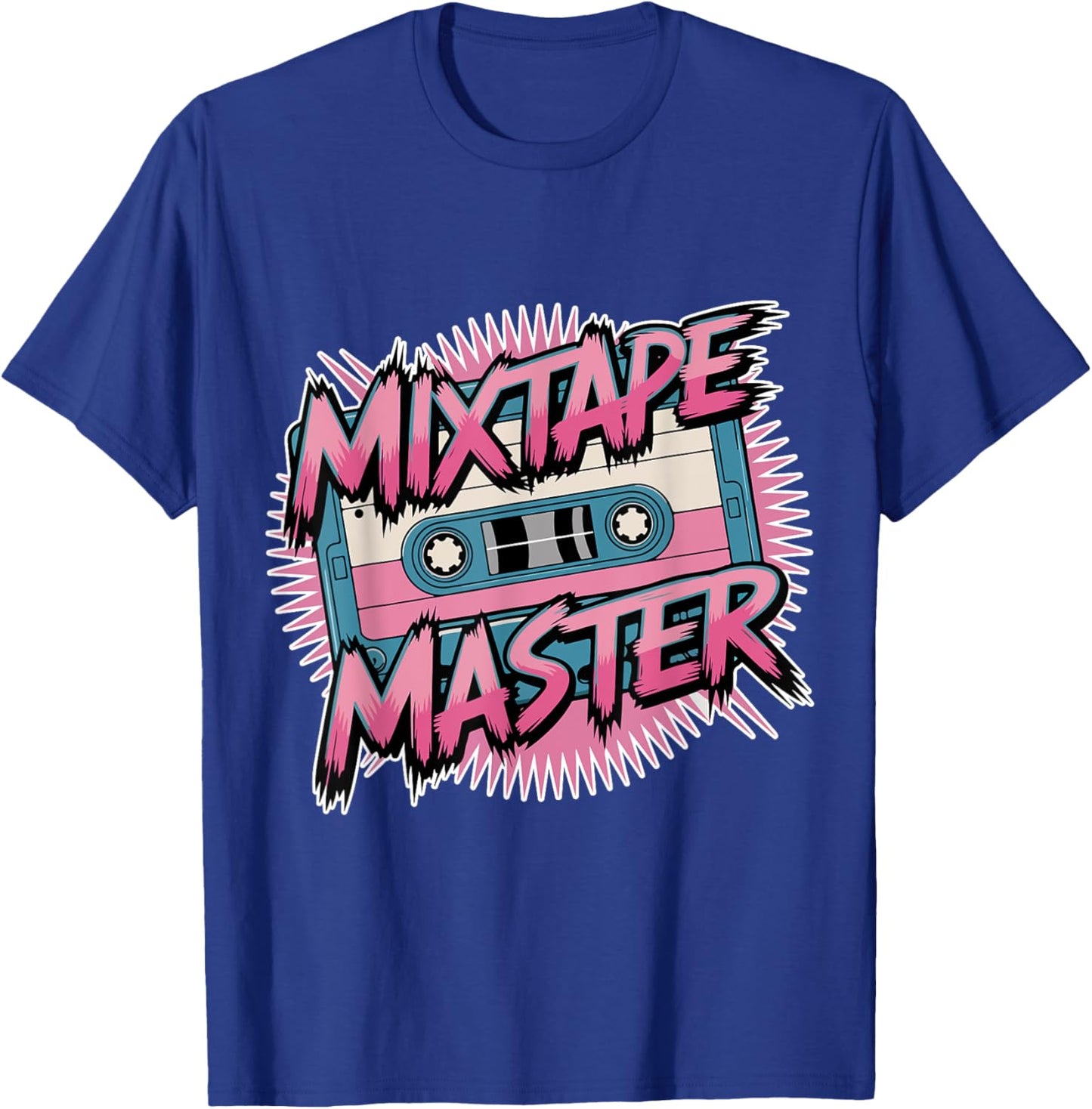 Mixtape Master Retro 80s Vintage Cassette Music Lover T-Shirt - T-Shirt | Royal