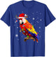 Parrot Santa Hat Reindeer Xmas Light Christmas Pajama Family T-Shirt - T-Shirt | Royal
