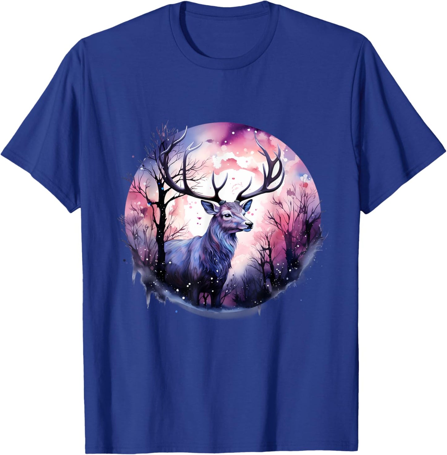 Deer Nature Wildlife Animal Art Artwork Animal Lovers Forest T-Shirt - T-Shirt | Royal