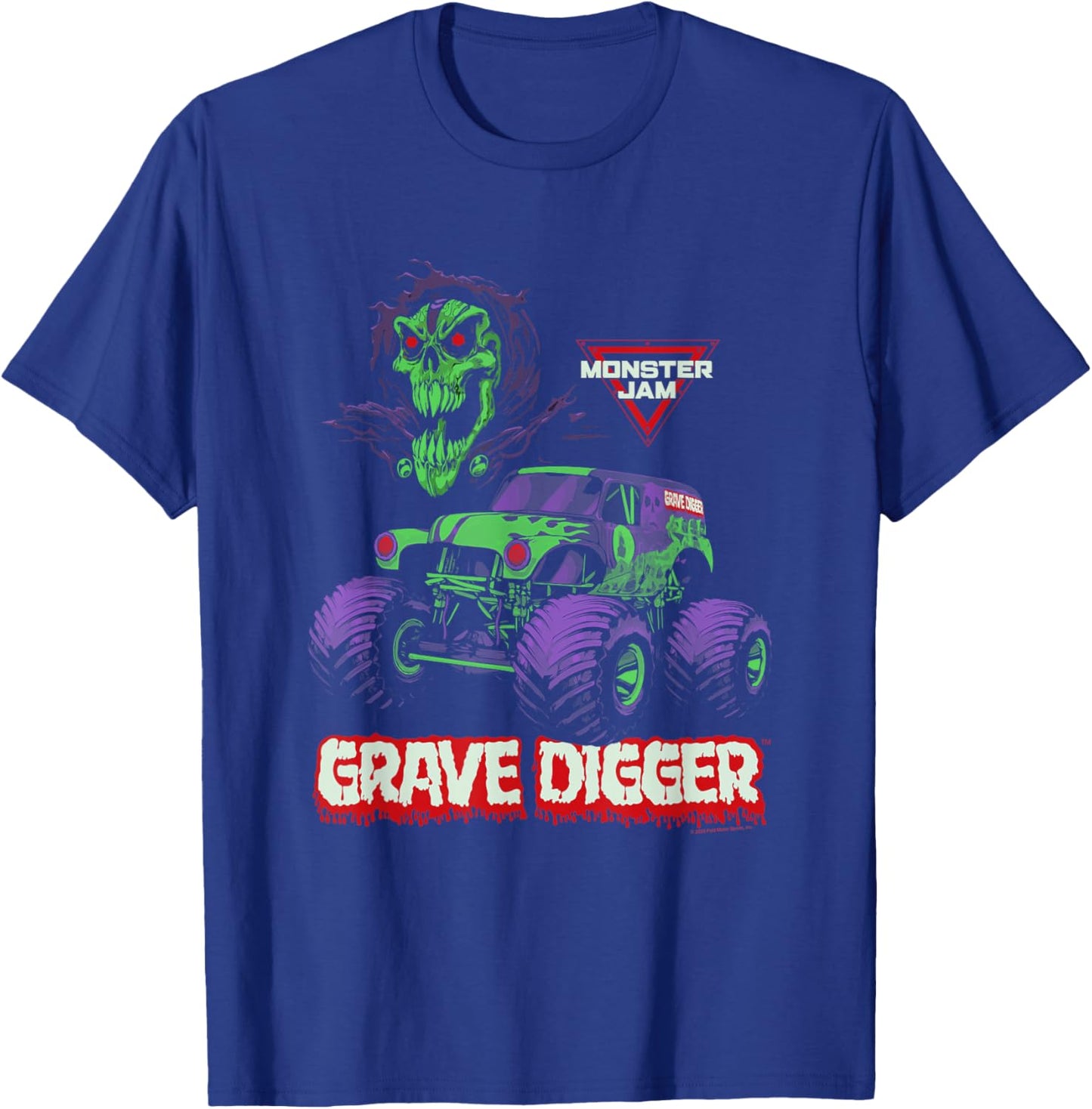 Monster Jam Grave Digger Monster Truck T-Shirt - T-Shirt | Royal