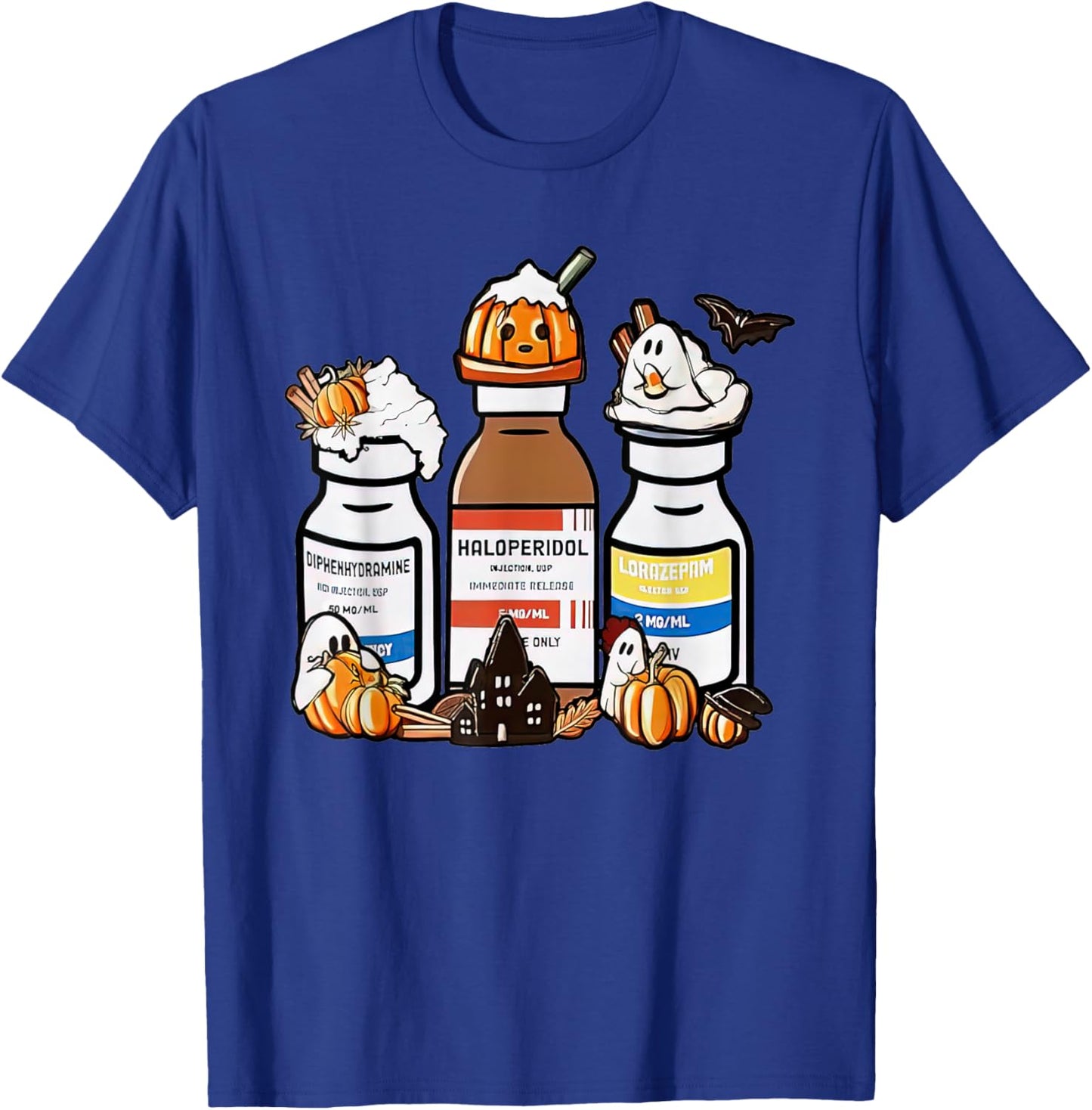 Diphenhydramine Haloperidol Lorazepam Halloween T-Shirt - T-Shirt | Royal