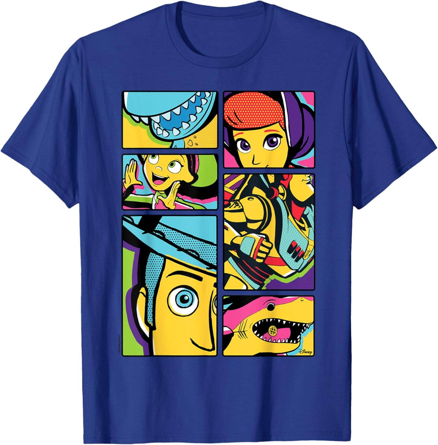 Toy Story - Woody Bo Peep Jessie Buz Lightyear Rex Shark T-Shirt - T-Shirt | Royal