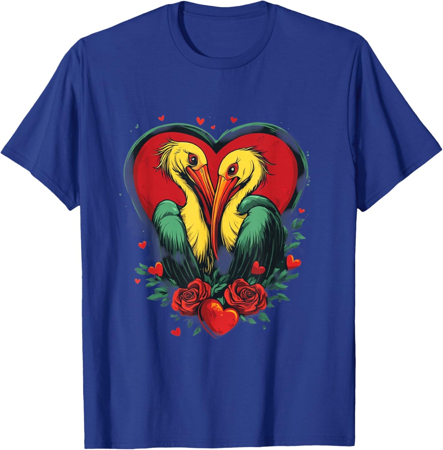 Goblincore Pelican Graphic for Valentines Day Men Women T-Shirt - T-Shirt | Royal